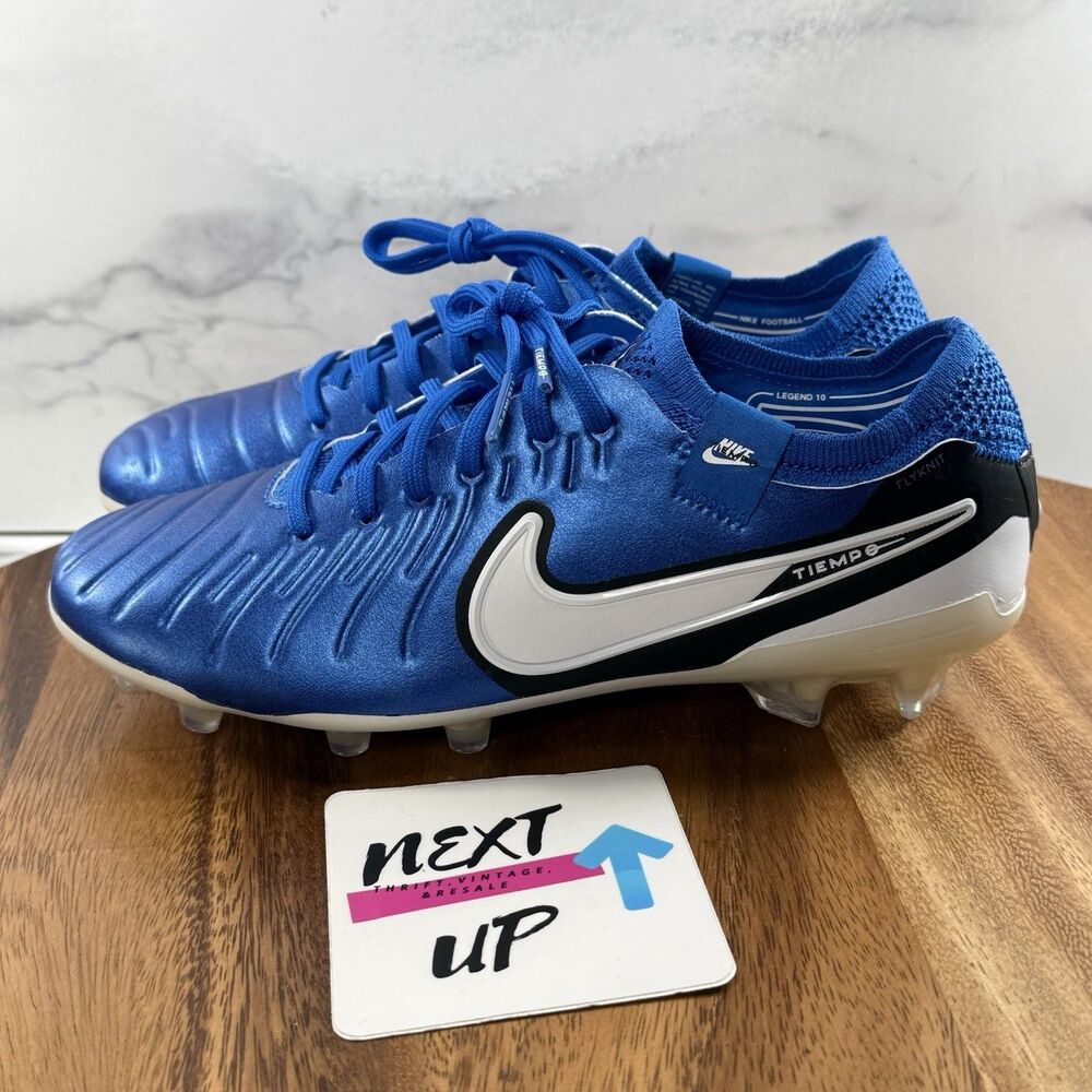 Men's 4/Womens 5.5-Nike Tiempo Legend 10 Elite FG Soccer Cleats Blue HF8980-400